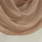 Taupe Sheer Chiffon Valance Curtain 4ft x 5ft â€“ Wedding Arch Drape with Rod Pocket, Voile Backdrop Panel - Bell Racket Store