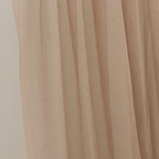 Taupe Sheer Chiffon Valance Curtain 4ft x 5ft â€“ Wedding Arch Drape with Rod Pocket, Voile Backdrop Panel - Bell Racket Store