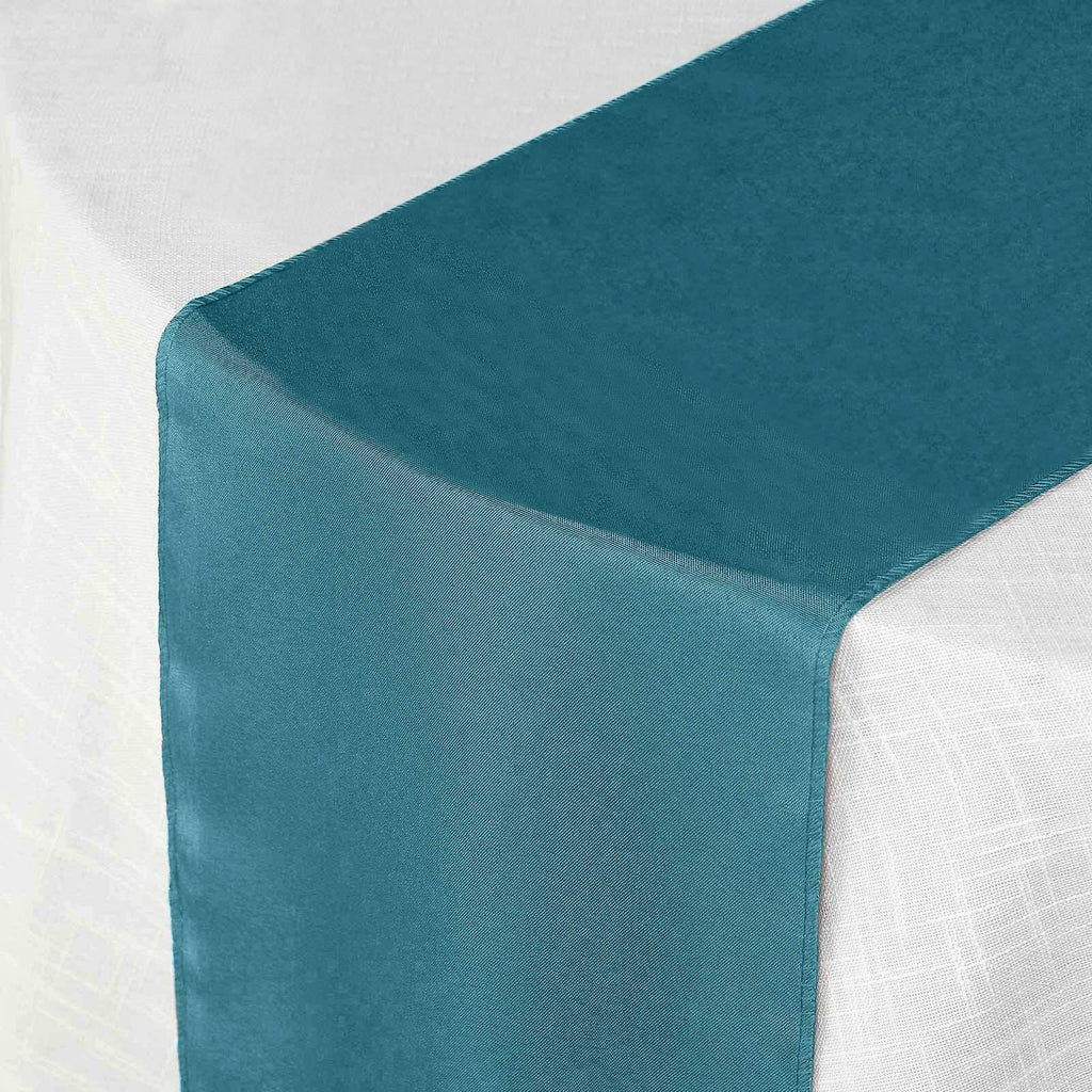Polyester 12"x108" Table Runner Peacock Teal - Durable & Wrinkle-Resistant Table Decor