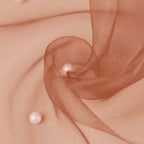 12"x10yd Terracotta (Rust) Sheer Chiffon Fabric Bolt, DIY Voile Drapery Fabric