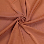 Terracotta (Rust) 4 - Way Stretch Spandex Event Curtain Drapes, Wrinkle Free Backdrop Event Panel with Rod Pockets - 5ftx14ft - Bell Racket Store