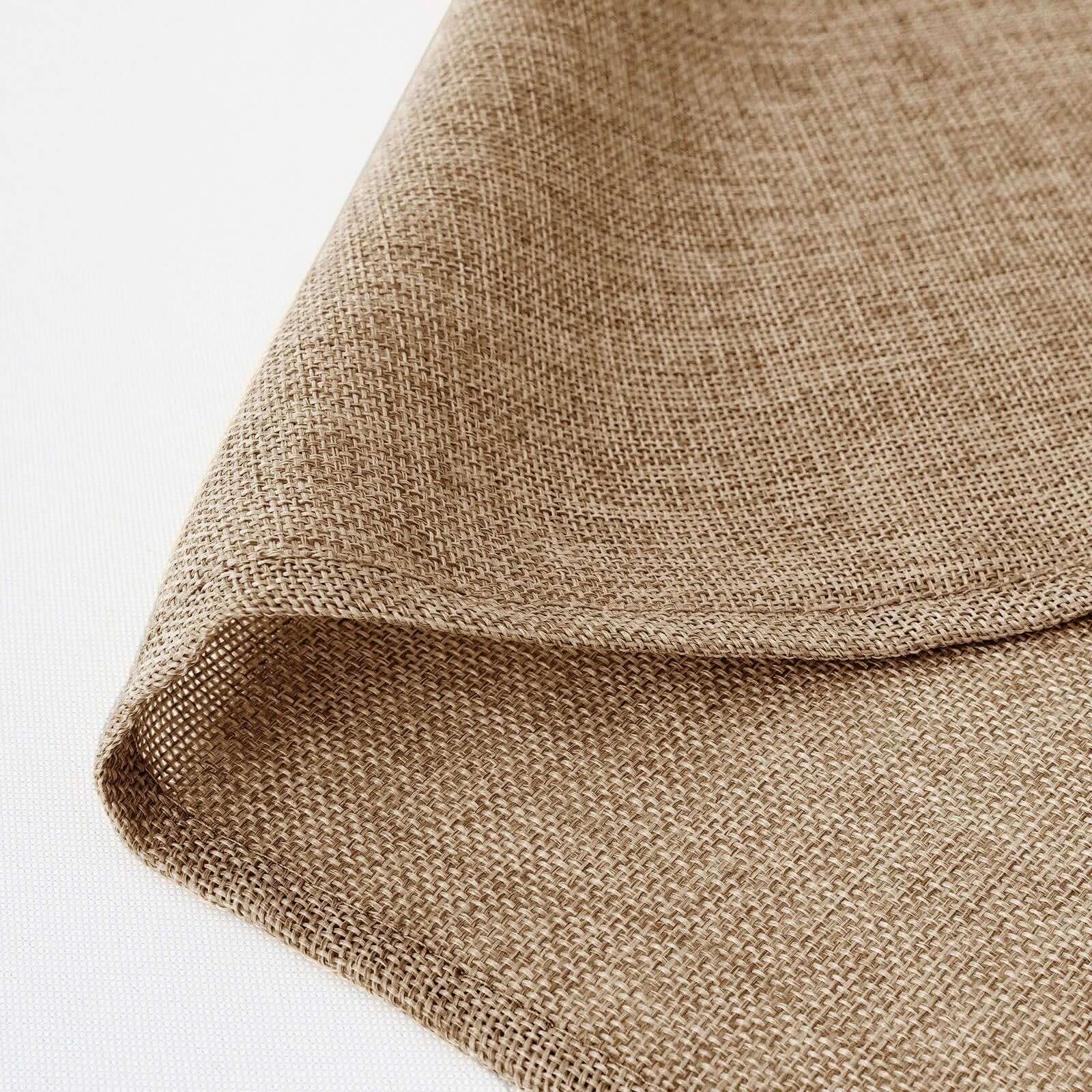 Burlap 72"x72" Faux Jute Table Overlay Square Tablecloth Natural - Boho Chic Design for Vintage Celebrations