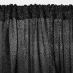 20ftx10ft Black Metallic Shimmer Tinsel Event Curtain Drapes, Backdrop Event Panel