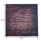 8ftx8ft Dark Red Vintage Brick Wall Vinyl Photo Shoot Backdrop