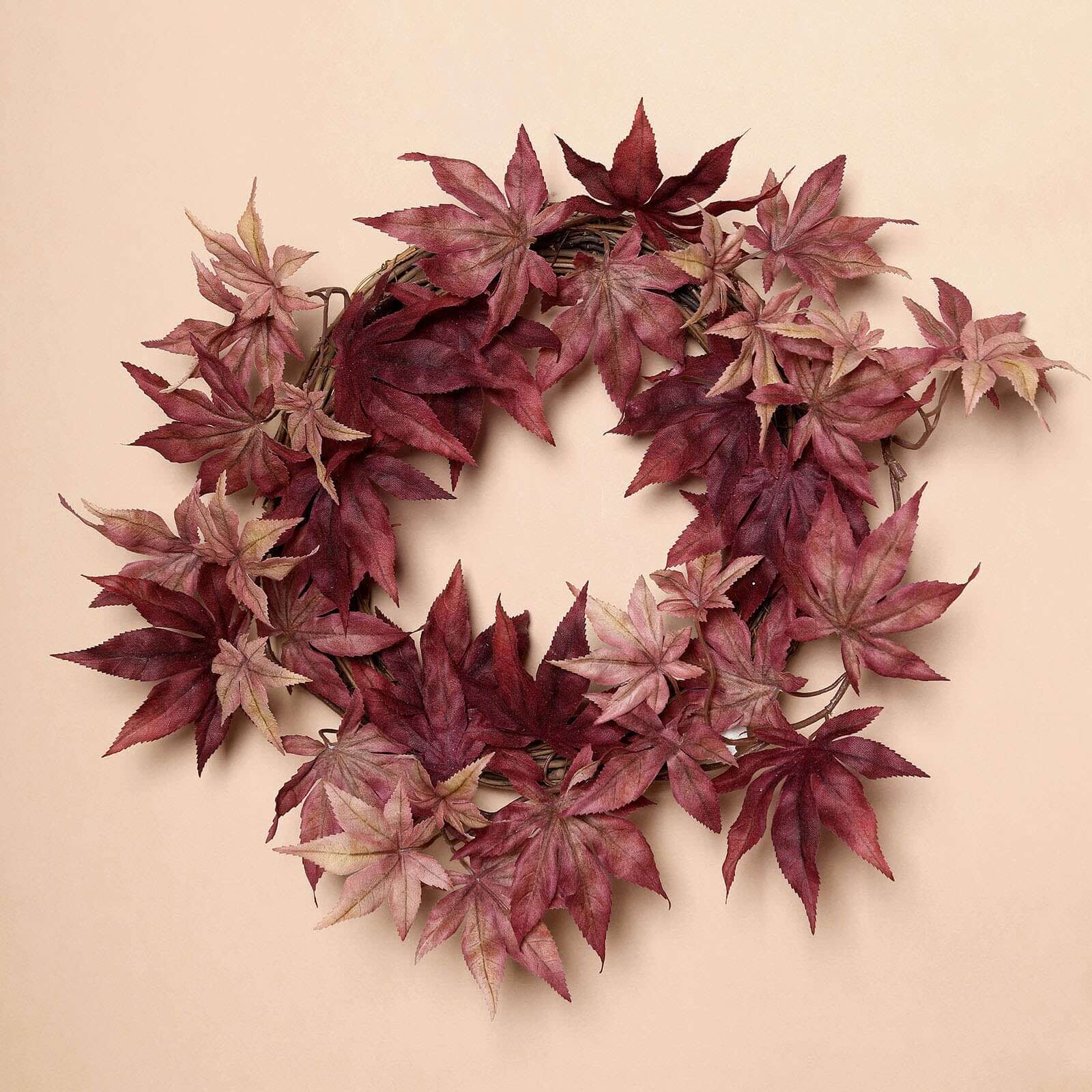 6ft Burgundy Artificial Silk Maple Leaf Hanging Fall Garland Vine