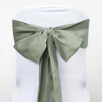 5 Pack Polyester Chair Sashes Dusty Sage Green 6"x108"