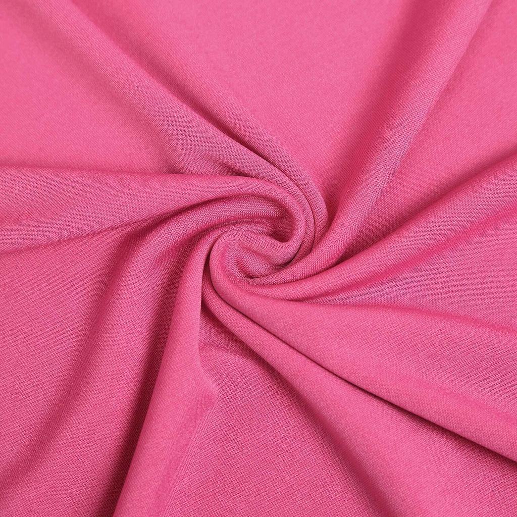 Set of 3 Matte Fuchsia Spandex Fitted Chiara Backdrop Stand Cover For Round Top Wedding Arch - 5ft, 6ft, 7ft