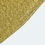 7.5ft Champagne Metallic Shimmer Tinsel Spandex Round Wedding Arch Cover, 2-Sided Photo Backdrop