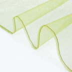 10 Pack Organza 23"x23" Napkins Olive Green - Sheer Cloth Napkins