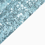 5 Pack Sequin Spandex Chair Sashes Light Blue - Stretch Chair Bands 6"x15"