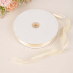 100 Yards 7/8" Ivory Single Face Decorative Satin Ribbon
