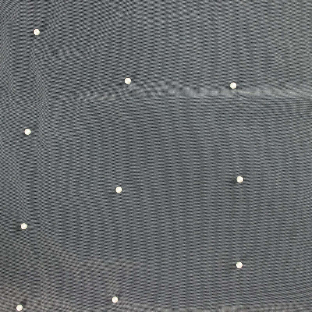 Sheer Tulle 48"x120" Table Runner White Pearl Embellished - Stylish Wedding & Event Table Linen