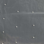 Sheer Tulle 48"x120" Table Runner White Pearl Embellished - Stylish Wedding & Event Table Linen