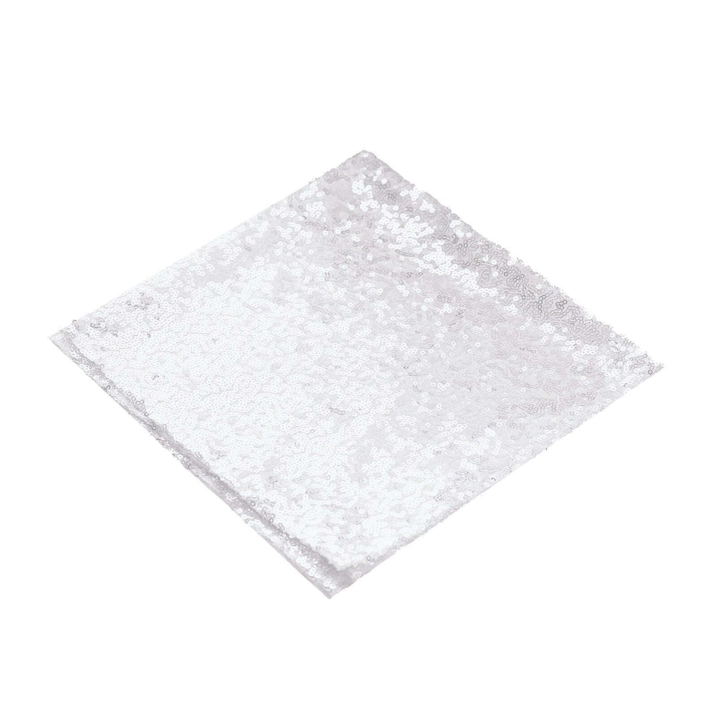 Sequin 20"x20" Napkin White - Shimmering Decorative Dinner Napkin for Weddings & Events