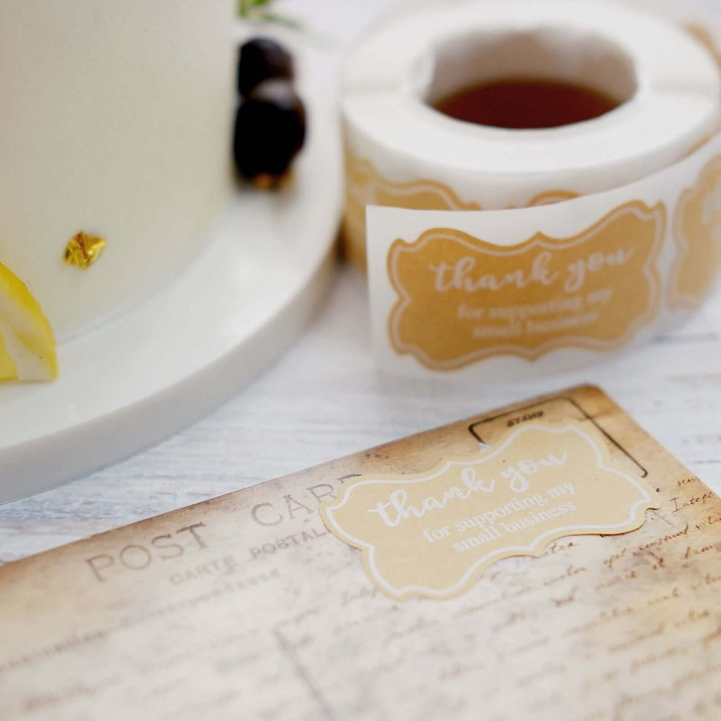 500Pcs 1.5" Thank You for Supporting My Small Business Stickers Roll, Labels for DIY Envelope Seals