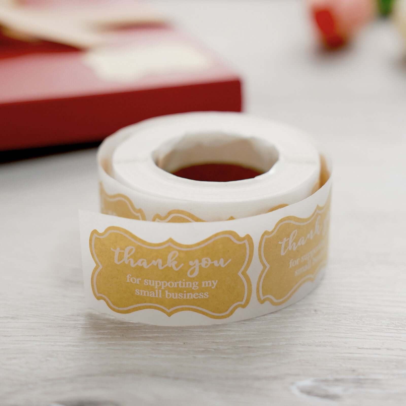 500Pcs 1.5" Thank You for Supporting My Small Business Stickers Roll, Labels for DIY Envelope Seals
