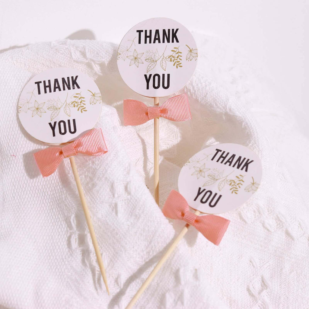 50 Pcs 1.5" Dusty Rose Grosgrain Pre Tied Ribbon Bows, Gift Basket Party Favor Bags Decor - Polyester