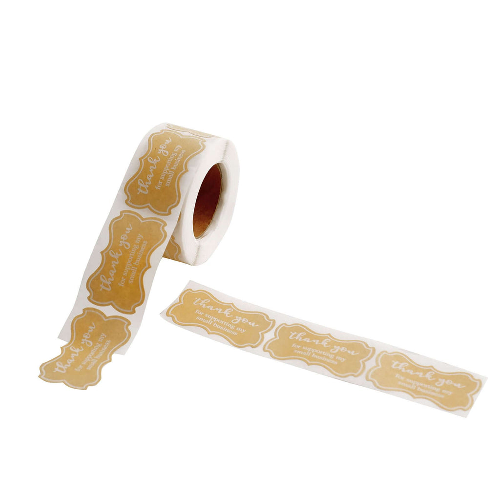 500Pcs 1.5" Thank You for Supporting My Small Business Stickers Roll, Labels for DIY Envelope Seals