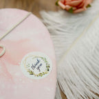 500Pcs 1.5" Thank You Gold and Green Leaf Frame Stickers Roll DÃ©cor, Labels and Seals For DIY Envelope - Round