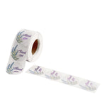 500Pcs 1.5" Thank You Purple Lavender Print Stickers Roll, Labels For DIY Envelope Seals - Round