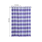 2 Pack White Lavender Lilac Cabana Stripe Thermal Blackout Curtains With Chrome Grommet Window Treatment Panels - 52"x96"