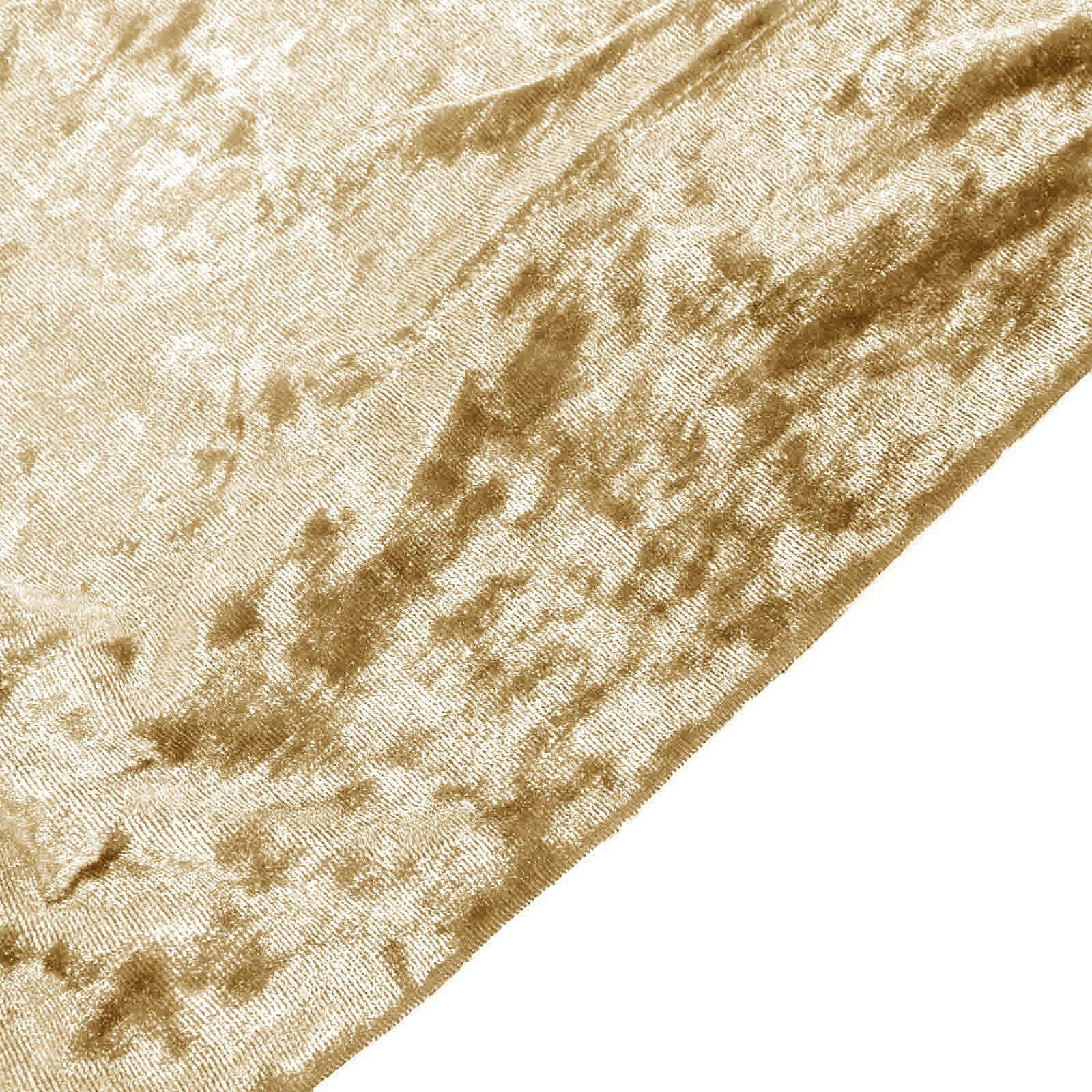 Champagne Crushed Velvet Backdrop Curtain â€“ 8ft x 8ft Event Drape with Rod Pocket, Privacy Panel for Photo Booths & Events