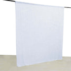 White Crushed Velvet Backdrop Curtain â€“ 8ft x 8ft Event Drape with Rod Pocket, Privacy Panel for Photo Booths & Events