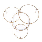 3-Tier Metal Cupcake Stand with Clear Round Acrylic Plates Gold - Dessert Cake Display Holder 23"