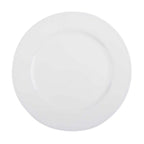 6-Pack Acrylic Round Charger Plates 13" in White with Beaded Rim, Dinner Charger Event Tabletop Decor