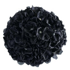 4 Pack 7" Black Artificial Silk Hydrangea Kissing Flower Balls