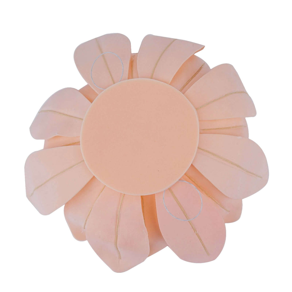 4 Pack 16" Blush Real-Like Soft Foam Craft Daisy Flower Heads
