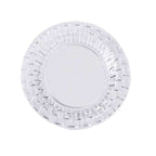 10-Pack Dessert Plates Basketweave Rim Design Clear - Plastic Disposable Salad Plates for Parties 7"