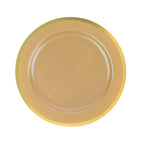 10-Pack Plastic 7" Round Appetizer Plates in Gold - Sleek Disposable Salad Plates for Banquets & Special Occasions