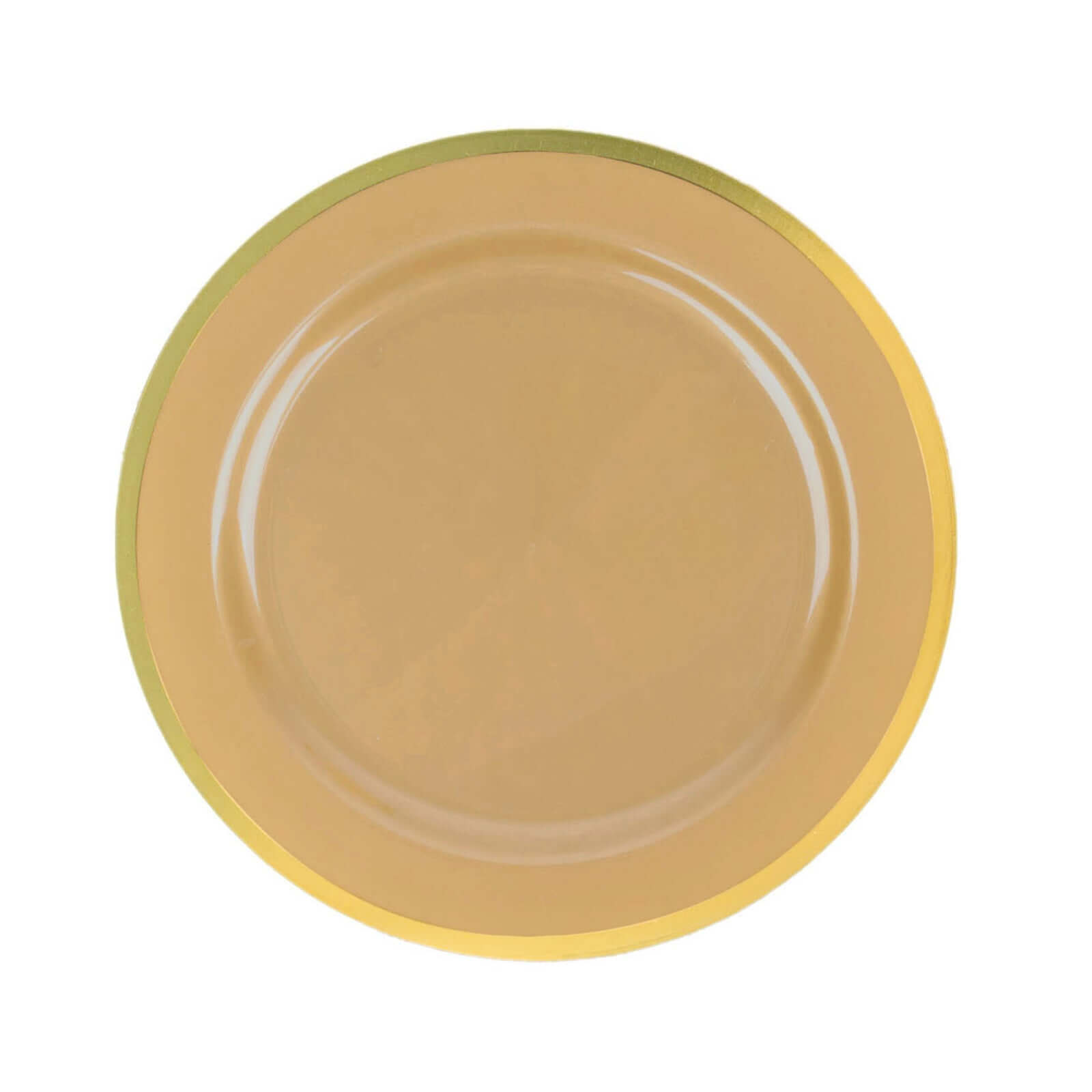 10-Pack Plastic 7" Round Appetizer Plates in Gold - Sleek Disposable Salad Plates for Banquets & Special Occasions