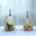 Crystal-Bead Royal Crown Cake Topper Metallic Gold - Themed Baby Showers Cakes & Event Centerpieces 16"