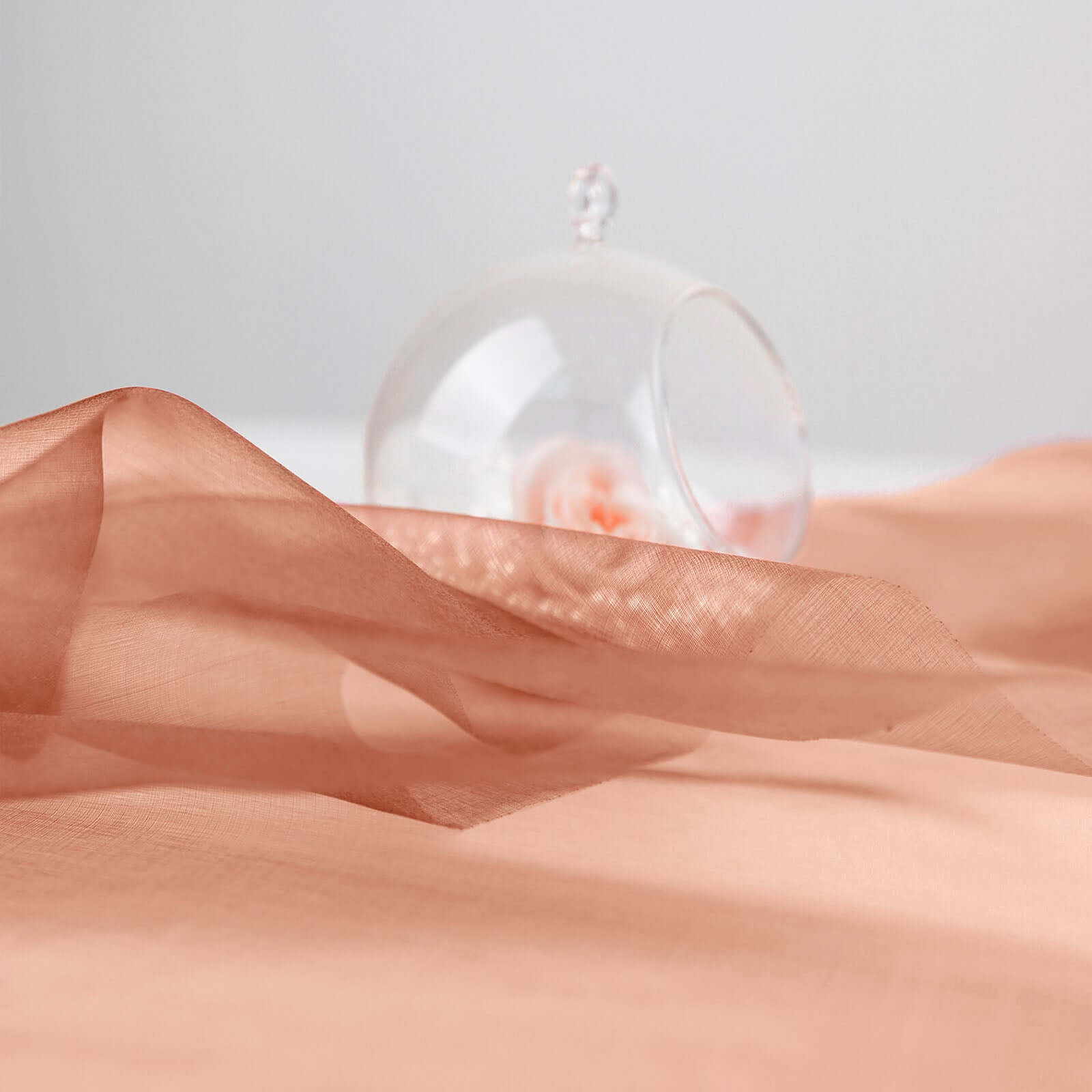 12"x10yd Terracotta (Rust) Sheer Chiffon Fabric Bolt, DIY Voile Drapery Fabric