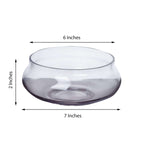 Glass Floating Candle Bowl Multi-Purpose Design - Table Centerpiece for Decor 7"
