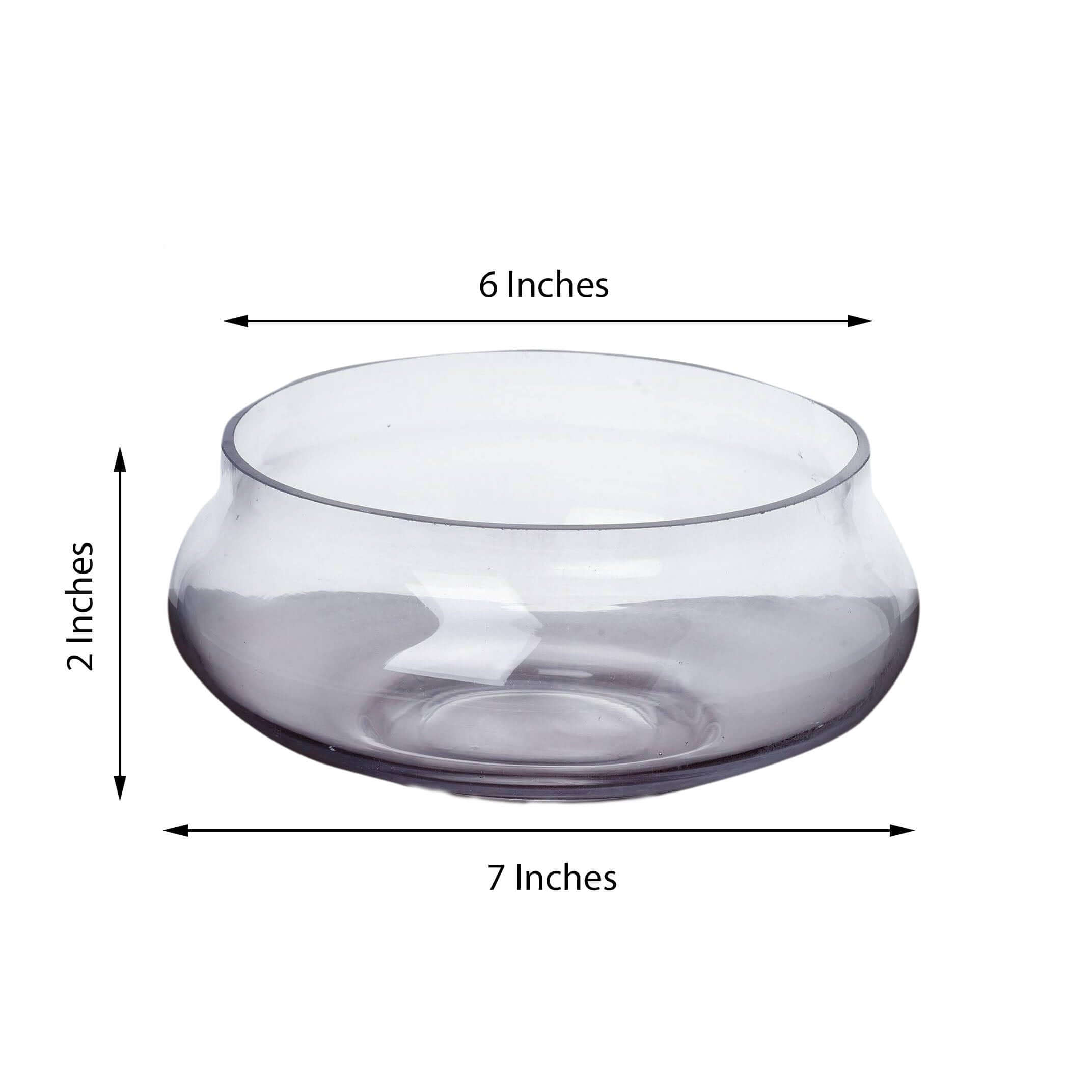 Glass Floating Candle Bowl Multi-Purpose Design - Table Centerpiece for Decor 7"