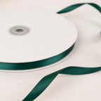 100 Yards 3/8" Hunter Emerald Green Single Face Decorative Satin Ribbon