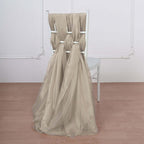 5 Pack Natural DIY Designer Chiffon Chair Sashes - 22"x78"