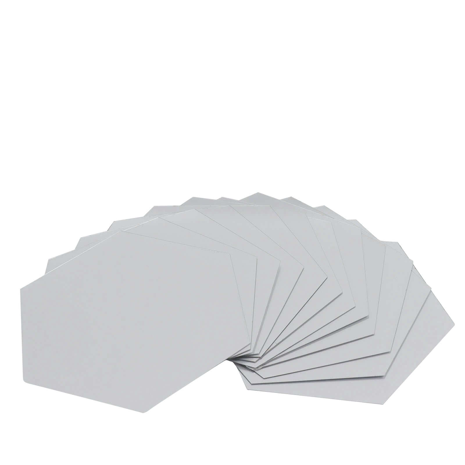 12 Pack Hexagon Acrylic Mirror Wall Stickers, 7" Removable Wall Decals For Home Decor