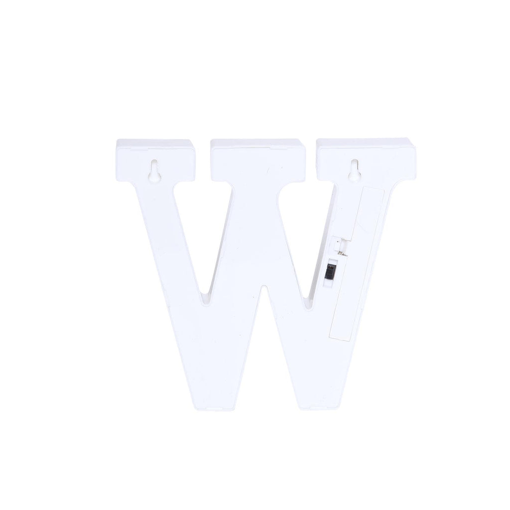3D Marquee Letter "W" Warm White 8 LED Lights Gold - Chic Light-Up Decor for Events 6"
