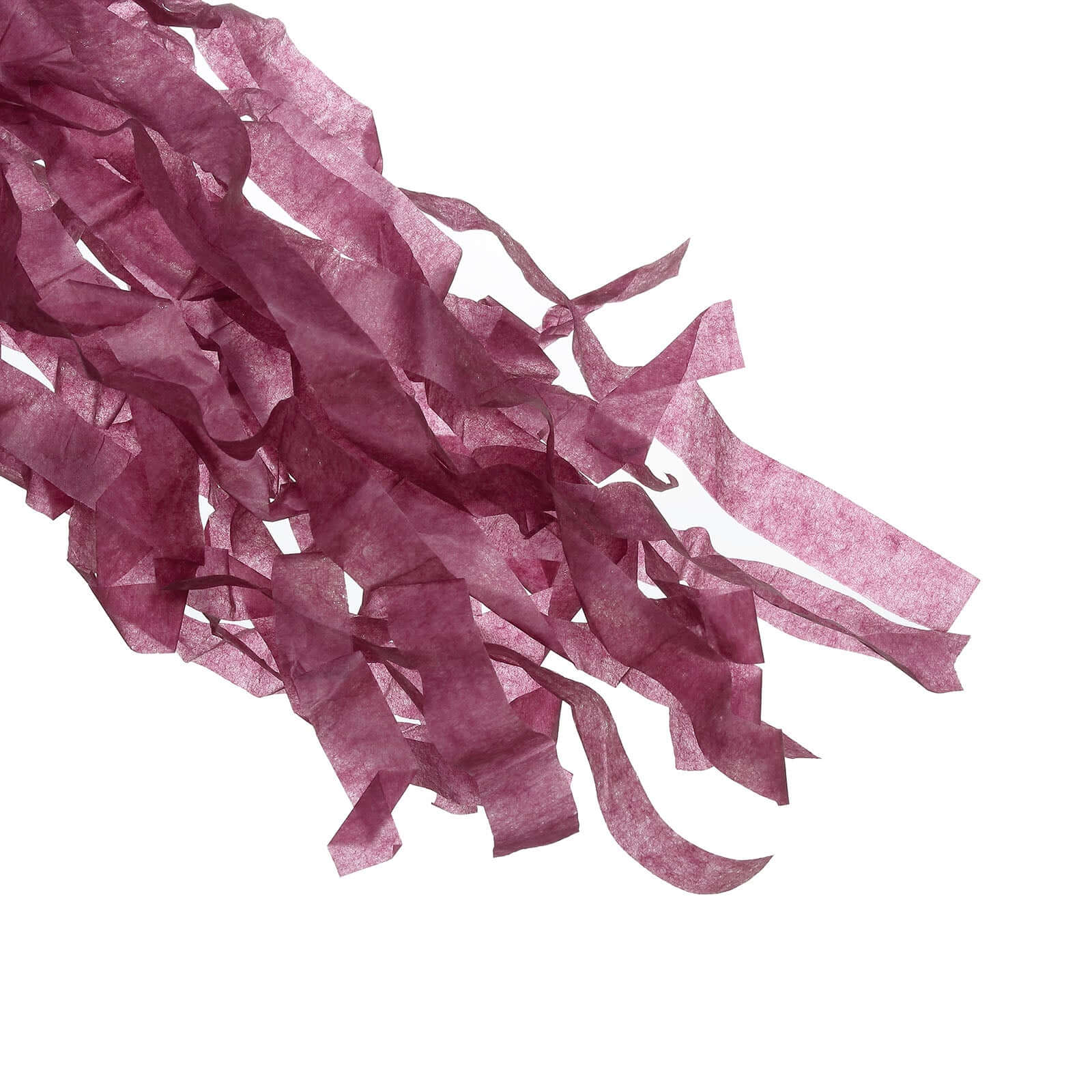 12 Pack Pre-Tied Eggplant Tissue Paper Tassel Garland With String, Hanging Fringe Party Streamer Backdrop Decor