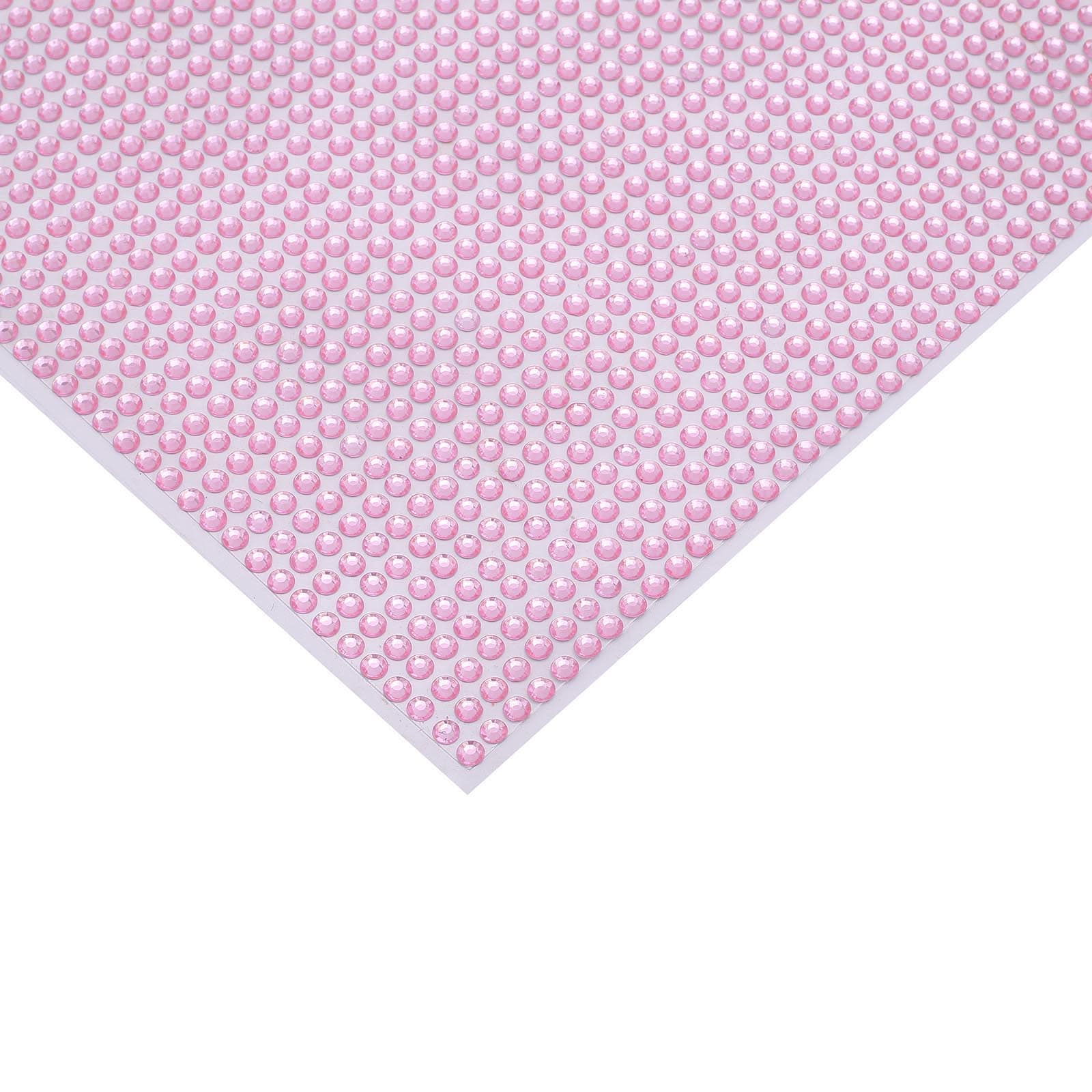 21â€x11â€ Blush Self Adhesive Rhinestone Diamond Sticker Wrap Sheets, DIY Craft Gem Stickers