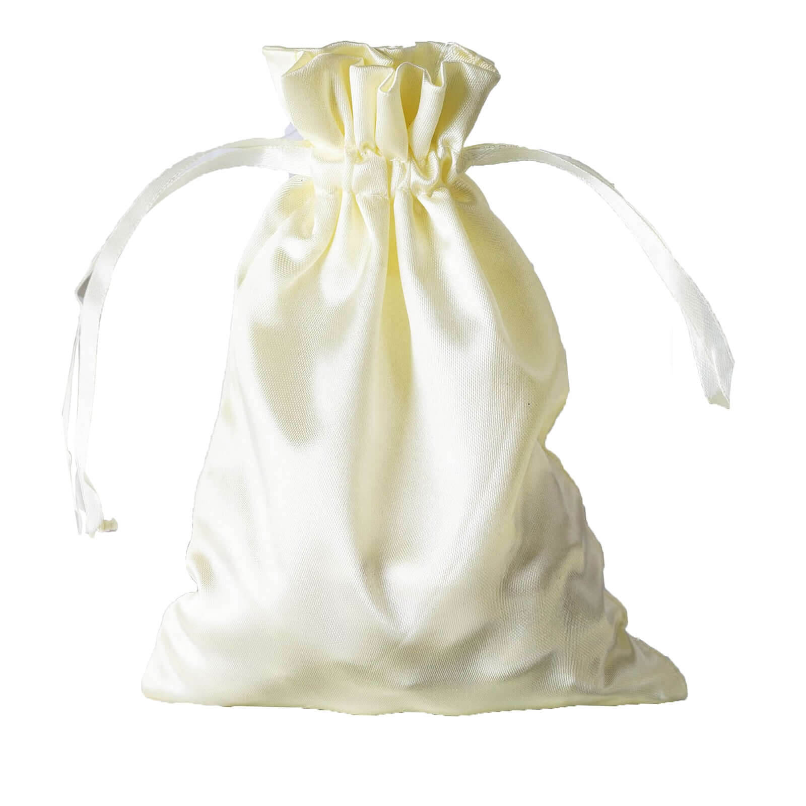 12 Pack 5"x7" Yellow Satin Drawstring Wedding Party Favor Gift Bags
