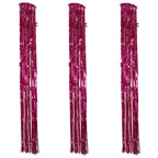 Metallic Fuchsia Foil Fringe Hanging Curtain Column