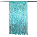 8ftx8ft Turquoise Big Payette Sequin Event Curtain Drapes, Backdrop Event Panel