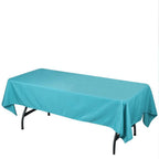 Polyester 60"x102" Rectangle Tablecloth Turquoise - Durable and Stylish Table Cover