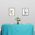 Polyester 90"x132" Rectangle Tablecloth Turquoise - Seamless Wrinkle-Resistant Table Cover
