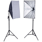 1200W White Umbrella Continuous Lighting Photo Video Studio Kit With Soft Box Reflectors and Muslin Chromakey Backgrounds